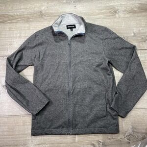 Bonobos Jacket Mens Medium Gray Slim Fit Full Zip Lightweight Cotton Blend